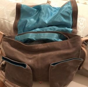 Italy shimmer suede crossbody bag